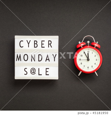 Cyber Monday sale text on white lightbox 45181950