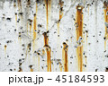 Rusty metal staining on white concrete surface 45184593