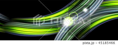Background abstract design, flowing mixing liquid color waves on black Background abstract design, flowing mixing liquid color waves on black 45185466