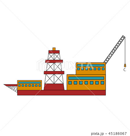 Isolated colored oil platform 45186067