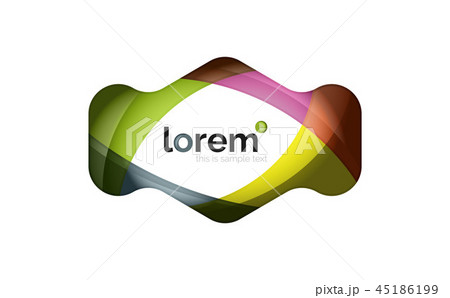 Abstract geometric design logo made of flowing elements Abstract geometric design logo made of flowing elements 45186199