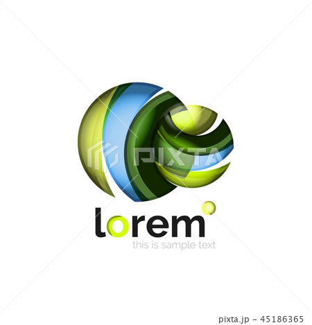Abstract geometric logo created with overlapping smooth shapes Abstract geometric logo created with overlapping smooth shapes 45186365