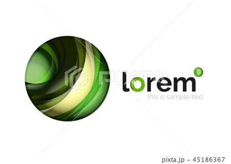 Geometric abstract business icon template, smooth shape Geometric abstract business icon template, smooth shape 45186367
