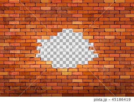 Vintage Red Brick Wall Frame のイラスト素材 45186419 Pixta