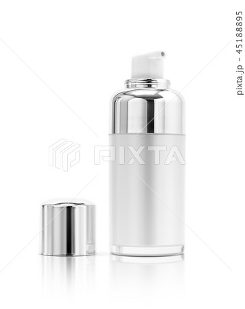 cosmetic serum bottle with silver cover 45188895