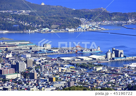 小樽市遠望　毛無山展望所より市内を望む 45190722