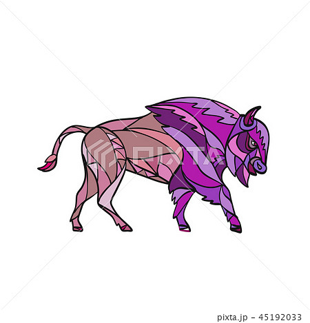 American Bison Side Mosaic Color 45192033
