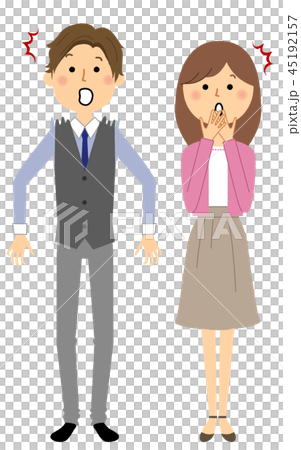 年輕夫婦感到驚訝 45192157