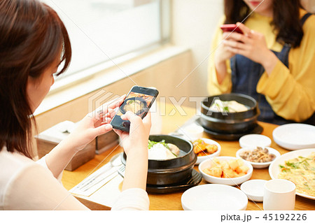 韓国　女子旅　韓国料理　食事 45192226