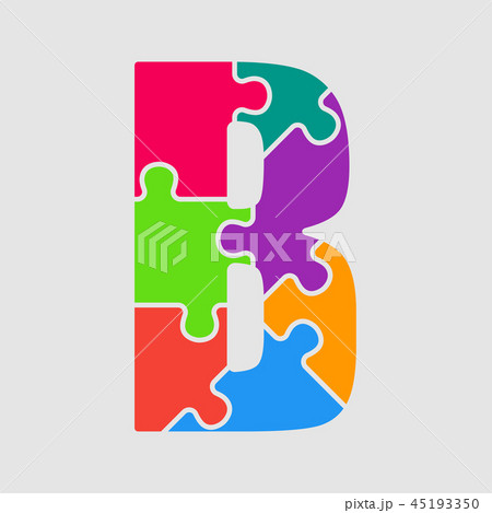 Vector Puzzle Jigsaw Letter - B. Puzzle Pieces.のイラスト素材 [45193350] - PIXTA