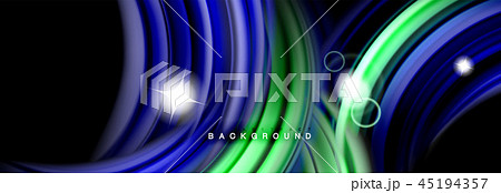 Background abstract design, flowing mixing liquid color waves on black Background abstract design, flowing mixing liquid color waves on black 45194357