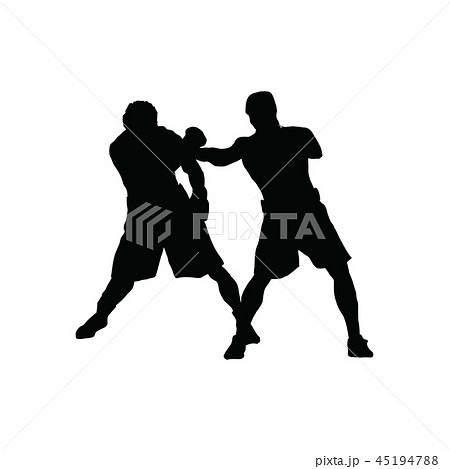 Boxing silhouette 45194788