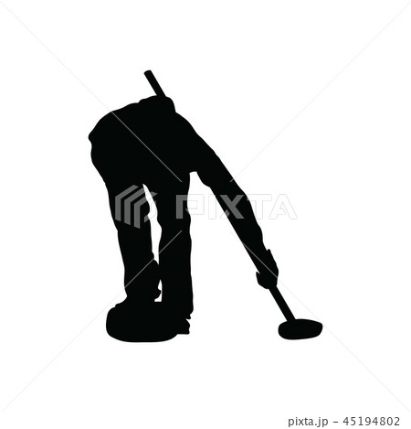 Curling silhouette Curling silhouette 45194802