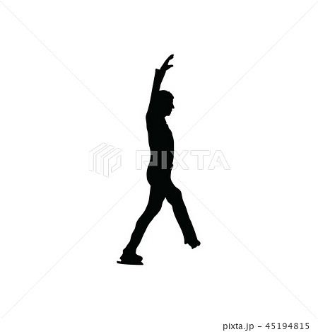Figure skate man silhouette Figure skate man silhouette 45194815