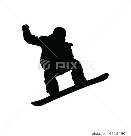 Snowboarder Man Silhouetteのイラスト素材