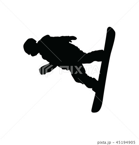 Snowboarder Man Silhouetteのイラスト素材