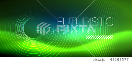 Neon glowing circles background 45195577