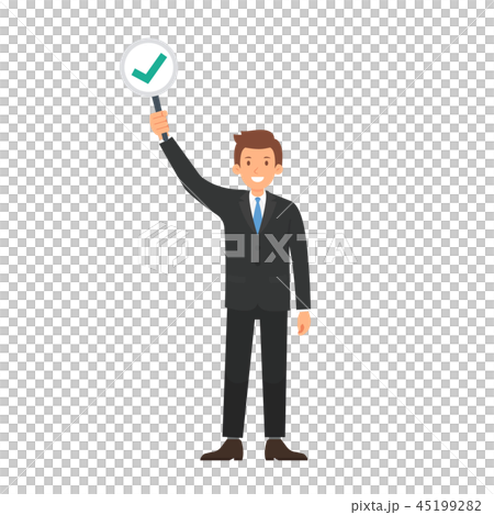 Businessman with correct mark for vote vector 45199282