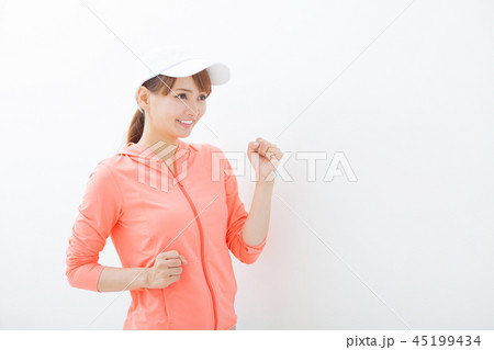 ランニングウェアの女性 45199434