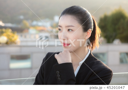 Korean career woman's various expressions and pose Korean career woman's various expressions and pose 45201047