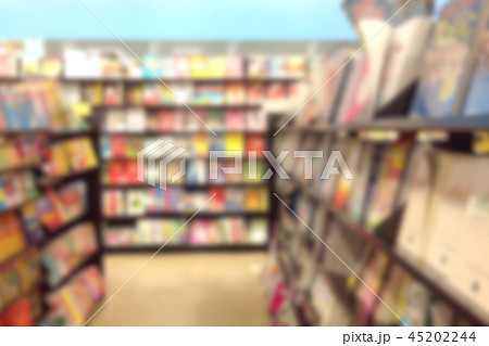 Blur abstract background of book in bookstore Blur abstract background of book in bookstore 45202244