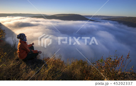 Morning meditation in nature 45202337