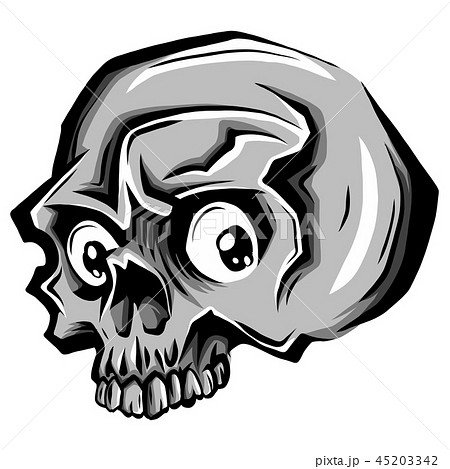 Cartoon vector skull. Skull Tattoo. Skull illustration. Cartoon vector skull. Skull Tattoo. Skull illustration. 45203342