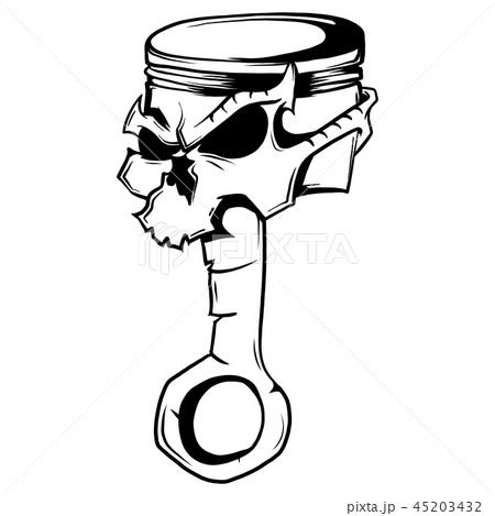 Cartoon piston isolated on a white background - Stock Illustration  [45203432] - PIXTA
