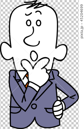 考えるビジネスマンの青年 考えるビジネスマンの青年 45204699