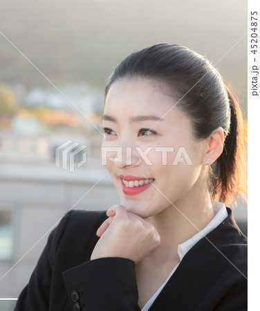 Korean career woman's various expressions and pose 45204875