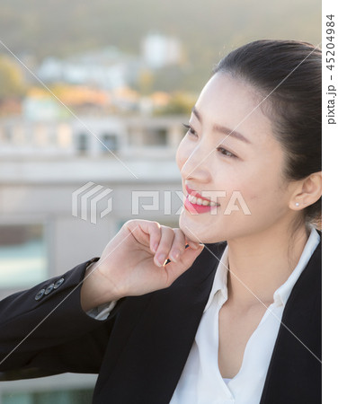 Korean career woman's various expressions and pose 45204984