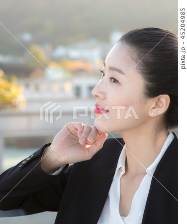 Korean career woman's various expressions and pose 45204985
