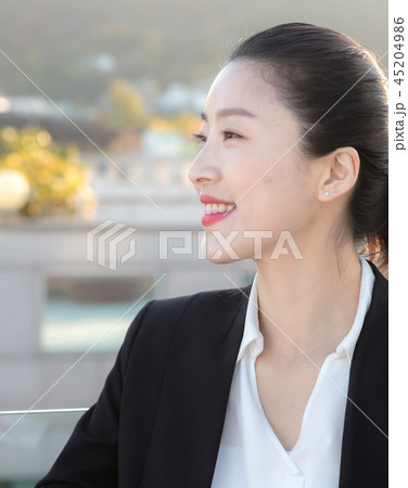 Korean career woman's various expressions and pose 45204986