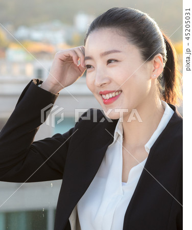 Korean career woman's various expressions and pose 45205031