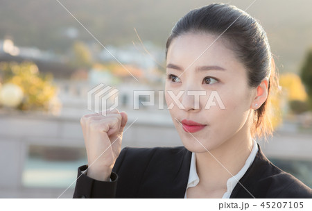 Korean career woman's various expressions and pose Korean career woman's various expressions and pose 45207105