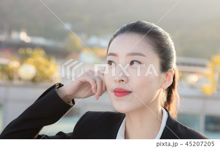 Korean career woman's various expressions and pose Korean career woman's various expressions and pose 45207205