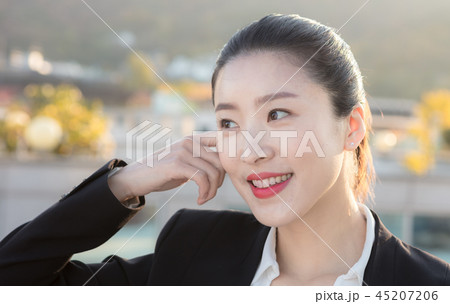 Korean career woman's various expressions and pose Korean career woman's various expressions and pose 45207206