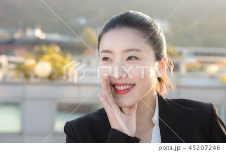 Korean career woman's various expressions and pose 45207246