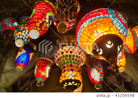 Traditional stained glass oriental lampshades Traditional stained glass oriental lampshades 45209598