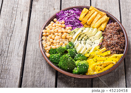 Healthy vegan salad . Buddha bowl Healthy vegan salad . Buddha bowl 45210458