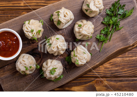 Georgian dumplings khinkali Georgian dumplings khinkali 45210480
