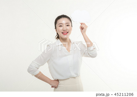 Korean career woman's various expressions and pose Korean career woman's various expressions and pose 45211206