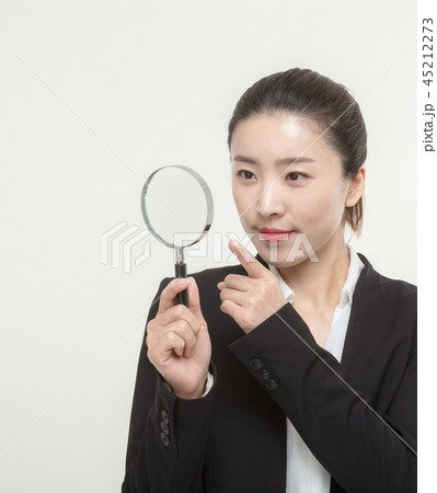 Korean career woman's various expressions and pose 45212273
