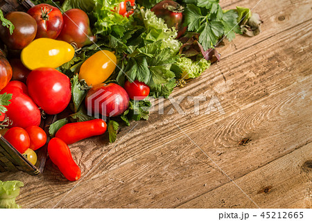 Many different tomato breeds and fragrant herb Many different tomato breeds and fragrant herb 45212665