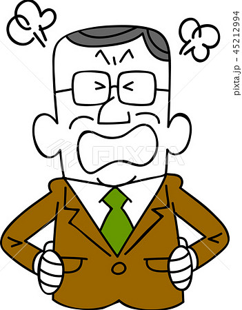 激怒する管理職のビジネスマンのイラスト素材