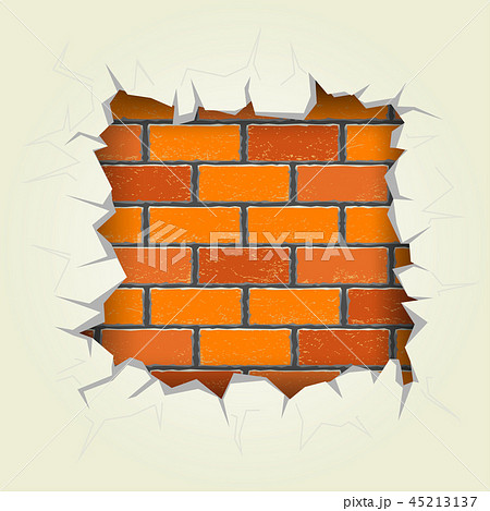 square hole in the brick wall 45213137