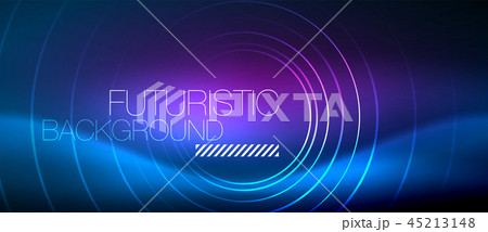Neon glowing circles background 45213148