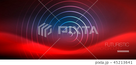 Neon glowing circles background 45213641