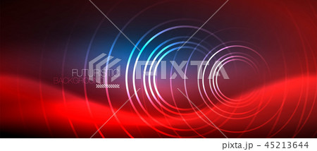 Neon glowing circles background Neon glowing circles background 45213644
