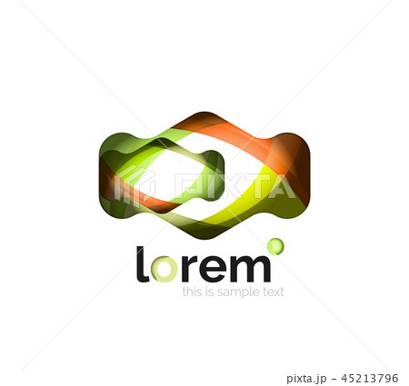 Abstract geometric design logo made of flowing elements Abstract geometric design logo made of flowing elements 45213796